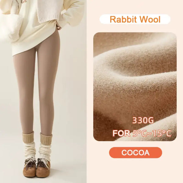 Autumn Winter Rabbit Fleece Leggings