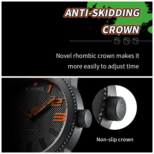 Silicone Strap Waterproof Wristwatch