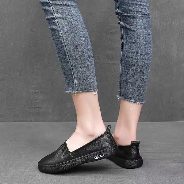 Authentic Leather Flat Shoes