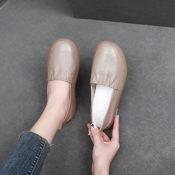 Authentic Leather Flat Shoes