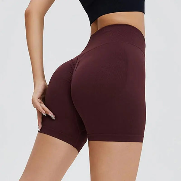 Seamless High Waist Sports Shorts