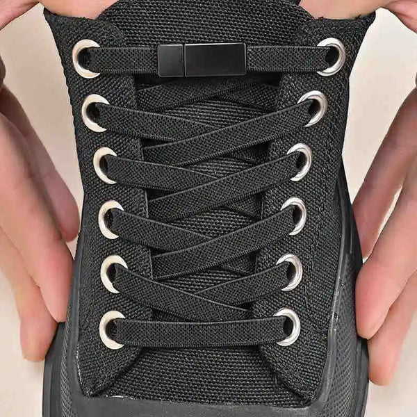 Elastic Shoelaces Without Ties