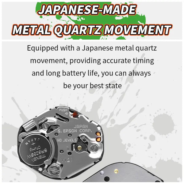 Silicone Strap Waterproof Wristwatch