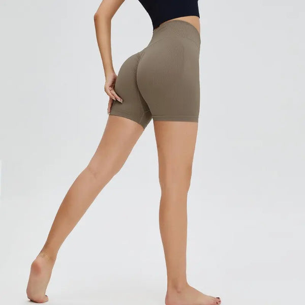 Seamless High Waist Sports Shorts