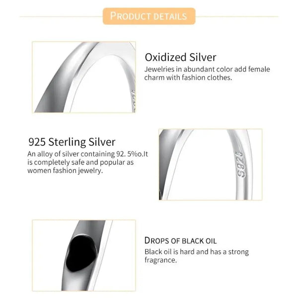 Pure 925 Sterling Silver Rings For Women