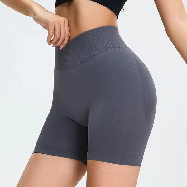 Seamless High Waist Sports Shorts