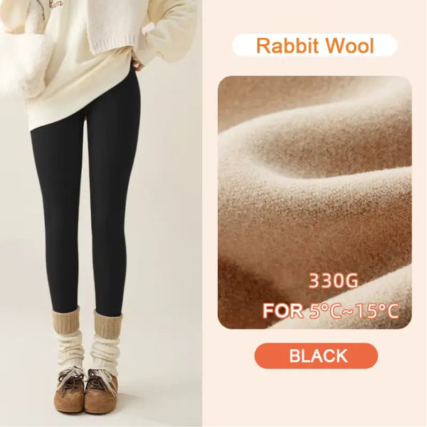 Autumn Winter Rabbit Fleece Leggings