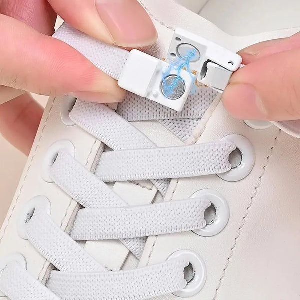 Elastic Shoelaces Without Ties