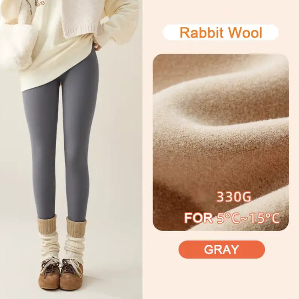 Autumn Winter Rabbit Fleece Leggings