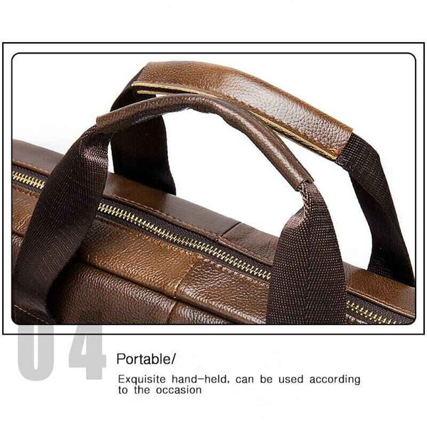 Men's Genuine Leather Briefcase.