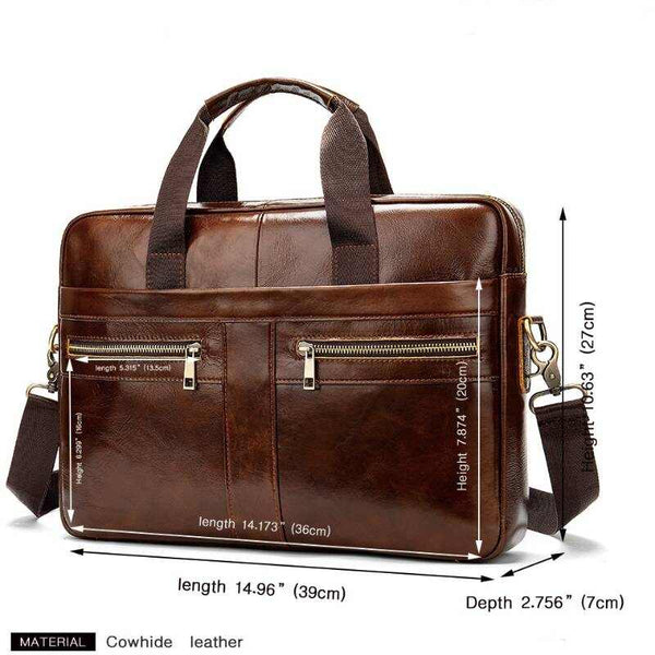 Men's Genuine Leather Briefcase.