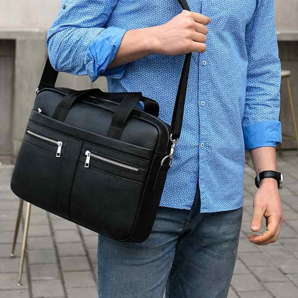 Men's Genuine Leather Briefcase.