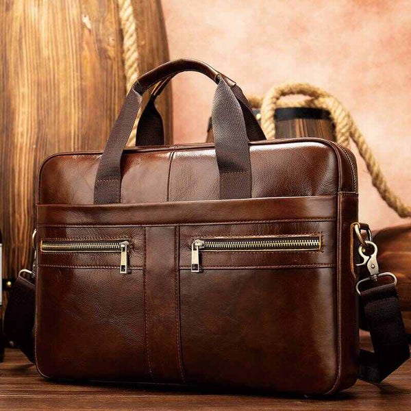 Men's Genuine Leather Briefcase.