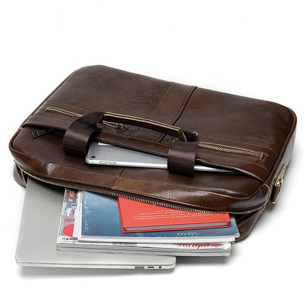 Men's Genuine Leather Briefcase.