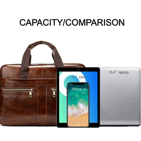 Men's Genuine Leather Briefcase.