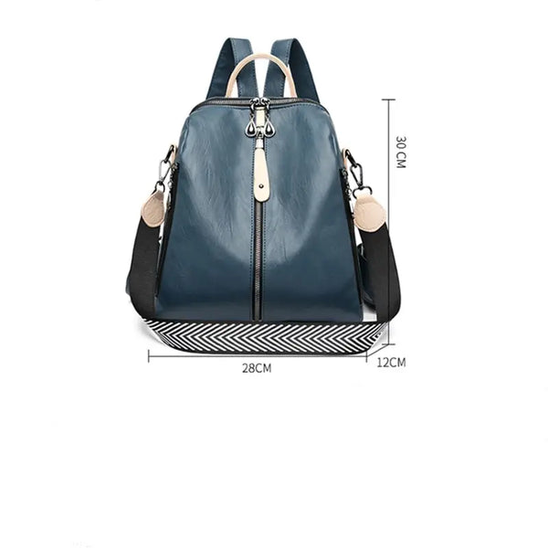 Soft Leather Backpack.