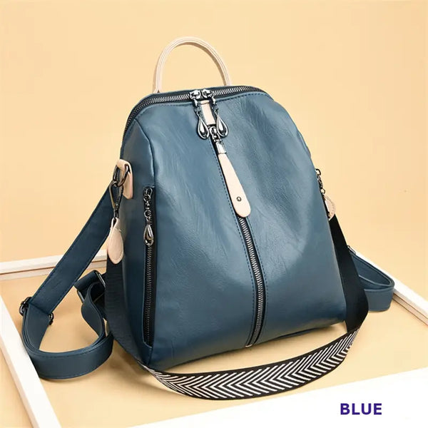 Soft Leather Backpack.