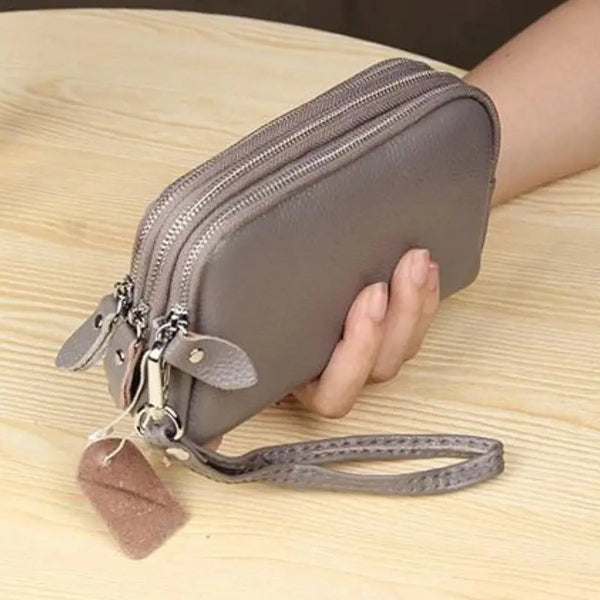 Genuine Leather Wristlet.