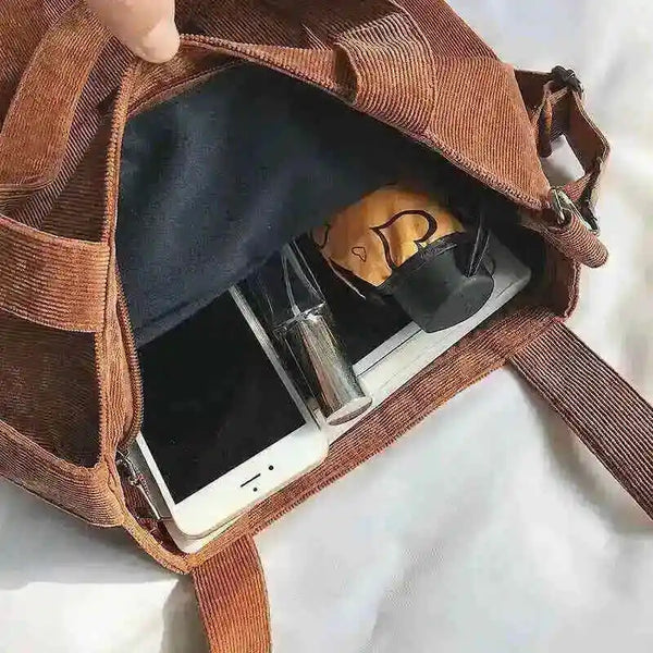 Corduroy Shoulder Bag.