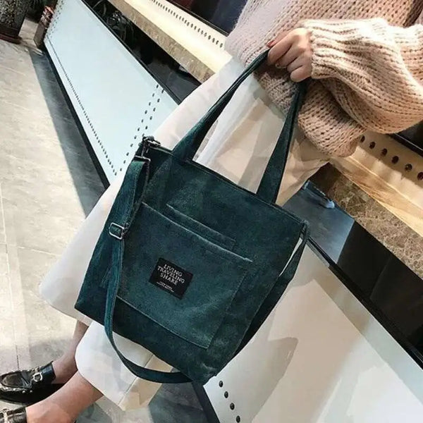 Corduroy Shoulder Bag.