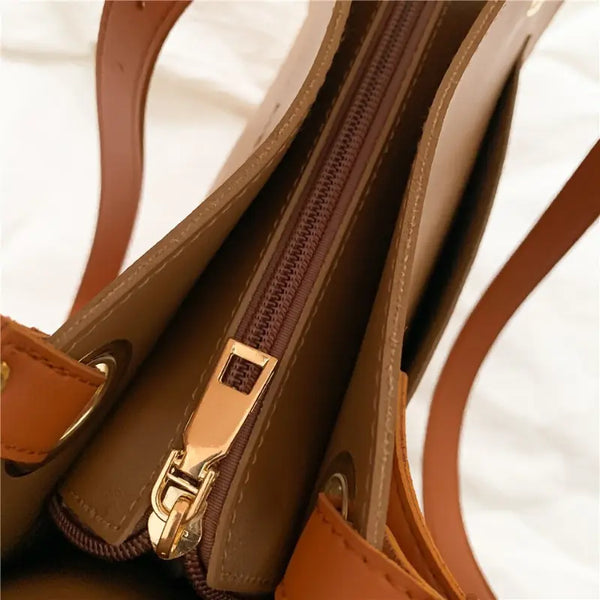 Leather Top Handle Bag.