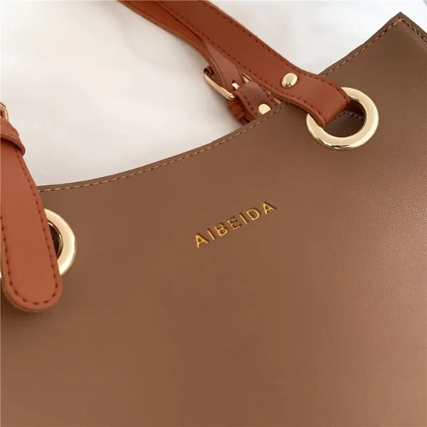 Leather Top Handle Bag.