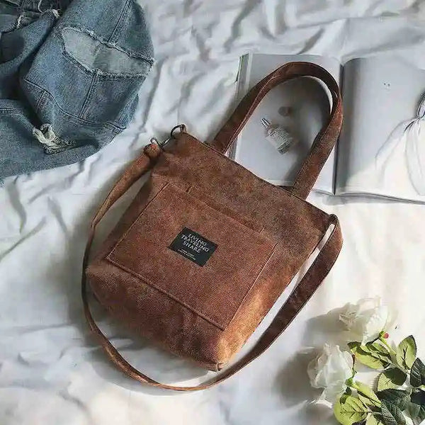 Corduroy Shoulder Bag.