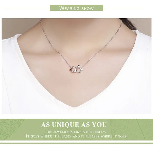 Double Cat Necklace