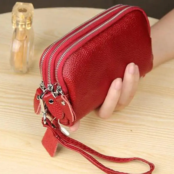 Genuine Leather Wristlet.