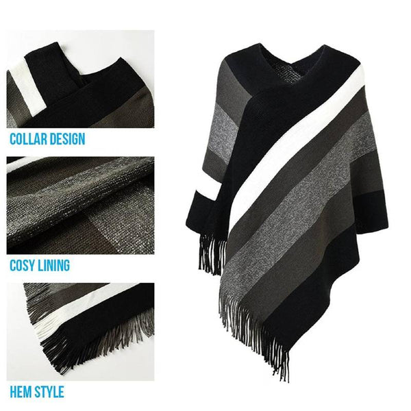 Casual Striped Cloak