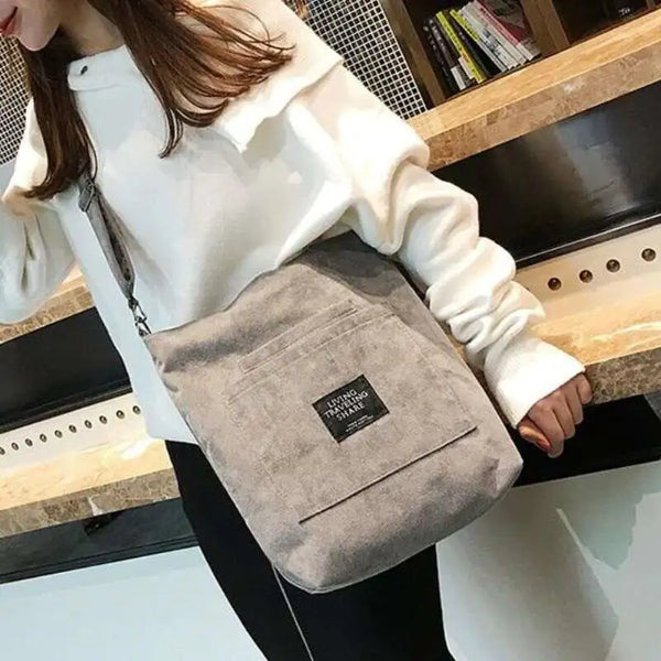 Corduroy Shoulder Bag.