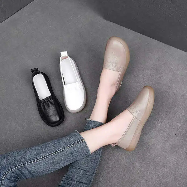 Authentic Leather Flat Shoes