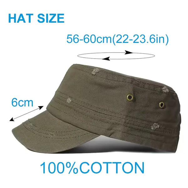 Washed Cotton Flat Caps