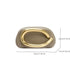 Gold ring with dimensions on a white background