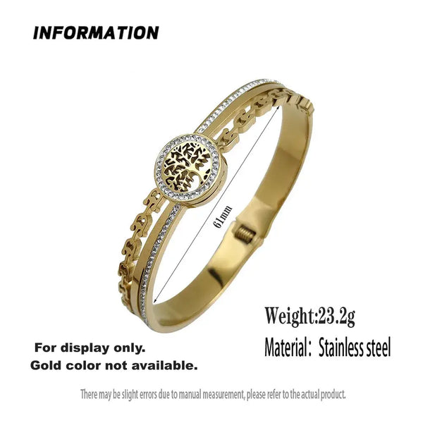 Gold bracelet with intricate design on a white background, labeled with weight and material information.
