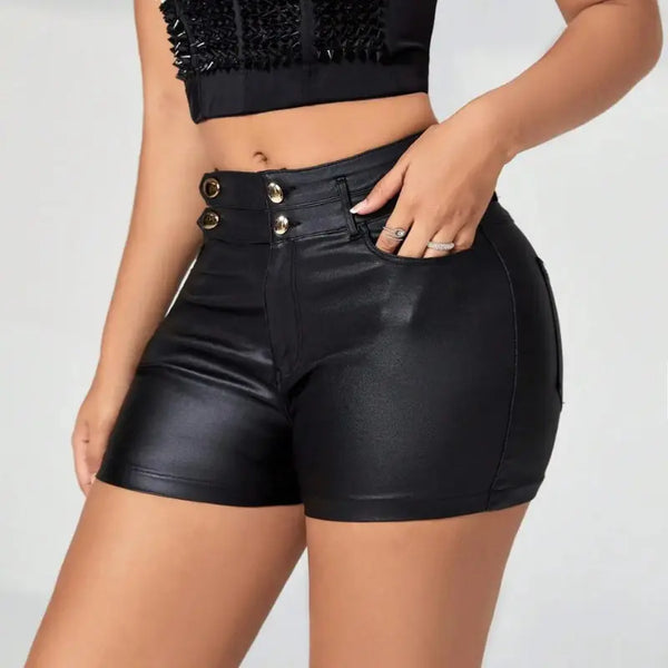 Casual Leather Shorts