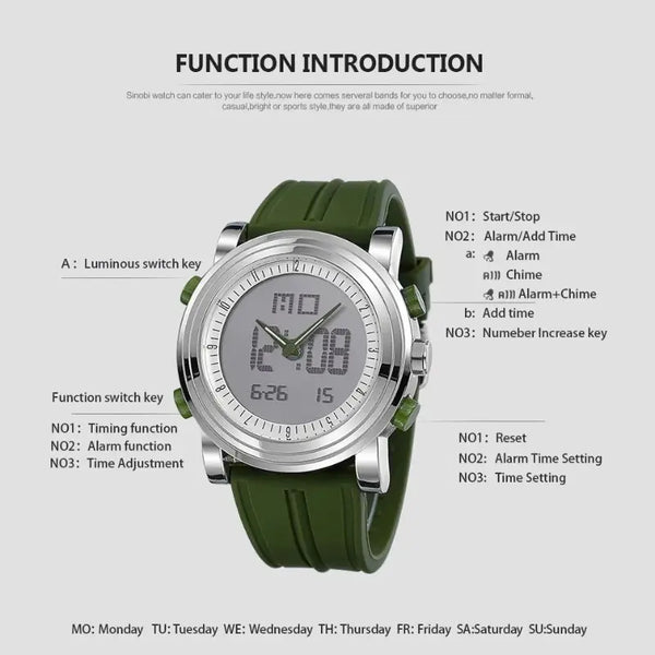 Digital Chronograph Wristwatch