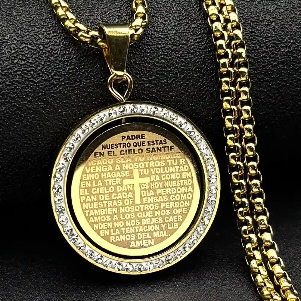 Bible Spanish Verse Necklace
