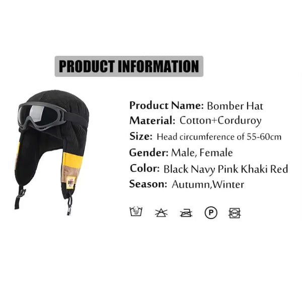 Winter Thermal Bomber Hat