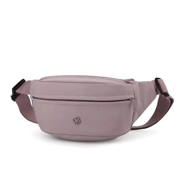 Purple waist bag on a white background