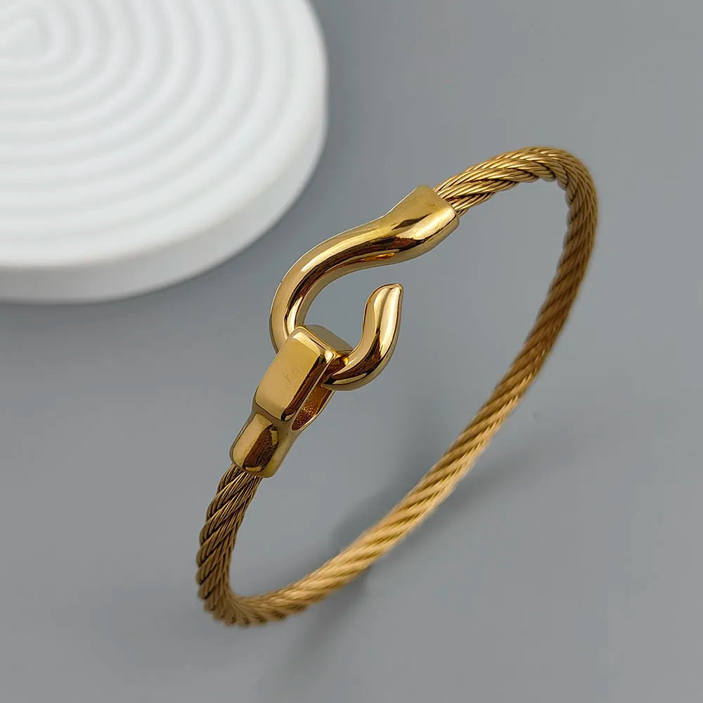 Wire  Hook  Stainless Steel Bracelet