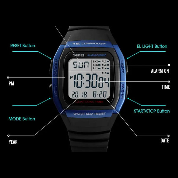 Digital Dual Time Watches.