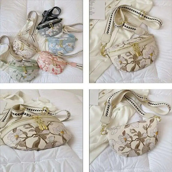 Elegant Flower Printed Waist Bags